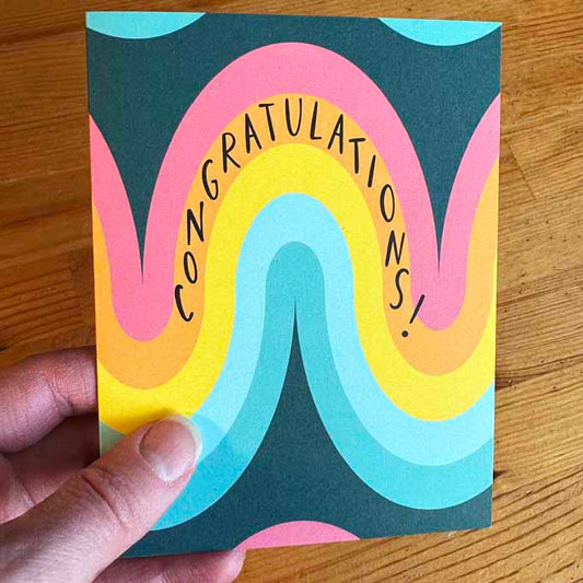 congratulations rainbow greeting card