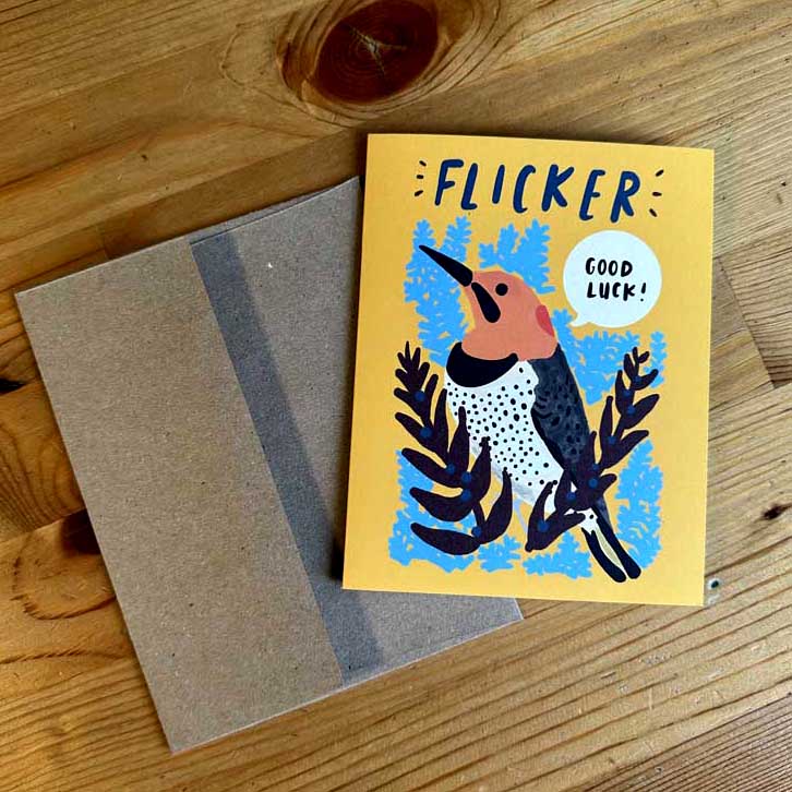 good luck flicker greeting card