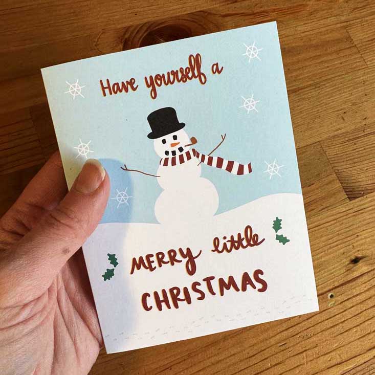 have yourself a merry little christmas greeting card