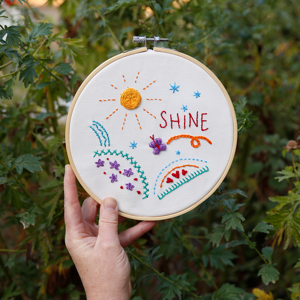 SHINE embroidery kit sampler